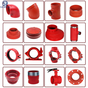 Raccord de tuyauterie en fonte ductile peinte pour la lutte contre l'incendie, pour croisement de tuyauterie - Product Image 2