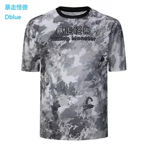 Camisetas de sublimación de secado rápido de monstruo de senderismo, camisetas deportivas en blanco, camisetas personalizadas de poliéster 100