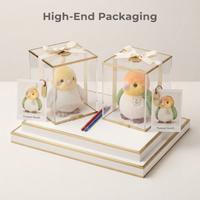 Peluche personnalisée en forme d'oiseau, fabrication directe usine, design sur mesure, jouet en peluche perroquet calico ailes vertes, coton PP, polyester, OEM, faible MOQ, par lot