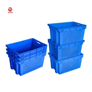 620X420X315mm Stackable Và Nestable Nhựa Vận Chuyển Thùng Cho Trái Cây Và Rau Quả