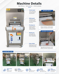 Commercial Meat Flattening <b>Machine</b> for Pork <b>Chop</b> Chicken Breast Beef Steak Adjustable Thickness Press <b>Machine</b> - Product Image 5