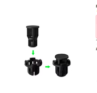 Nouveaux clips de retenue en plastique à poussoir, tête 21 mm, trou 14,5 mm, pour panneaux de porte de voiture, pare-chocs, garnitures intérieures, anti-casse et anti-déchirure