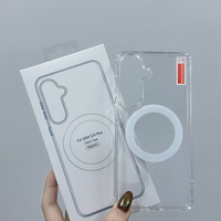 Coque magnétique antichoc pour Samsung S26 Ultra S24 S25, étui magnétique transparent en acrylique, emballage en boîte pour Galaxy A37 A57 A17 A07 A54 A26
