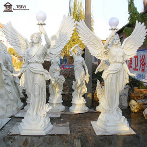 Lampada di <span class=keywords><strong>ferro</strong></span> naturale su misura di lusso della scultura delle donne della lampada della signora della statua per il giardino - Product Image 3