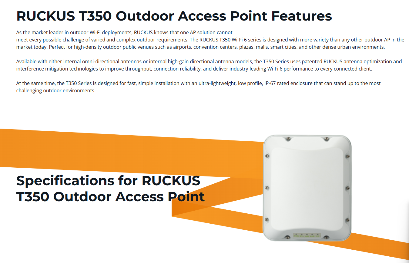 New 901-T350C-WW01 Outdoor Wi-Fi 6 2x2:2 Access Point IP67 Omni BeamFlex+ PoE for Stadium Campus Smart City · image 6