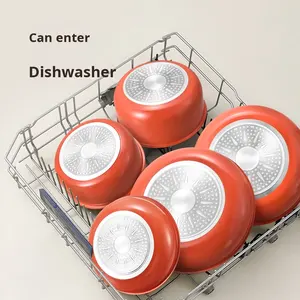 Juego de Utensilios de Cocina Antiadherentes de Metal Moderno con Mango Desmontable de 1-2L, Sartén Universal, Cacerolas, Wok, Juego de Ollas para Gas e Inducción con <span class=keywords><strong>Tapa</strong></span> de Silicona - Product Image 5