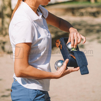 Sac de rangement pour boules de pétanque en nylon rembourré durable avec poignée en cuir
