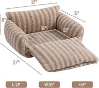 Lit orthopédique pour chat, en peluche moelleuse, multifonctionnel, double couche, doux et chauffant, canapé pour animaux de compagnie, lit orthopédique pour petits chats et chiens