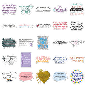 50PCS Factory Straight Hair Full Cut Custom Graffiti <span class=keywords><strong>Taylor</strong></span> Lyrics Stickers para cámara y computadora - Product Image 4