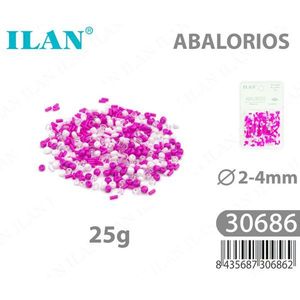 Perline Ilan Abalorios 2-4mm Rosa Fucsia 25g per Creazione di Gioielli e Artigianato - Product Image 1