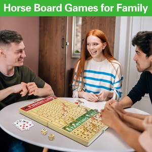 Juego de Mesa de Carreras de Caballos, Tamaño Grande de 21 Pulgadas, con 11 Caballos Metálicos, Tablero Plegable, Juego Familiar para Fiestas - Product Image 3