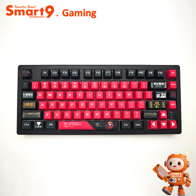 Smart9 80Key 75% Layout RGB Hot Swap Gasket Mount 3Mode Mechanical Keyboard for PC Gaming Computer Accessories
