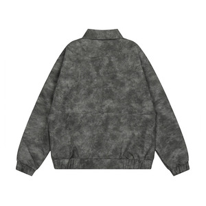 Chaquetas <span class=keywords><strong>de</strong></span> concha para hombre con cadenas <span class=keywords><strong>de</strong></span> cuero sintético Vintage personalizado Loose Varsity Biker parejas hombres tejido Regular sólido M-XL - Product Image 6