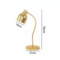 Équipement de restauration commerciale lampe chauffante pour aliments lampe debout dorée buffet électrique chauffe-aliments lumière