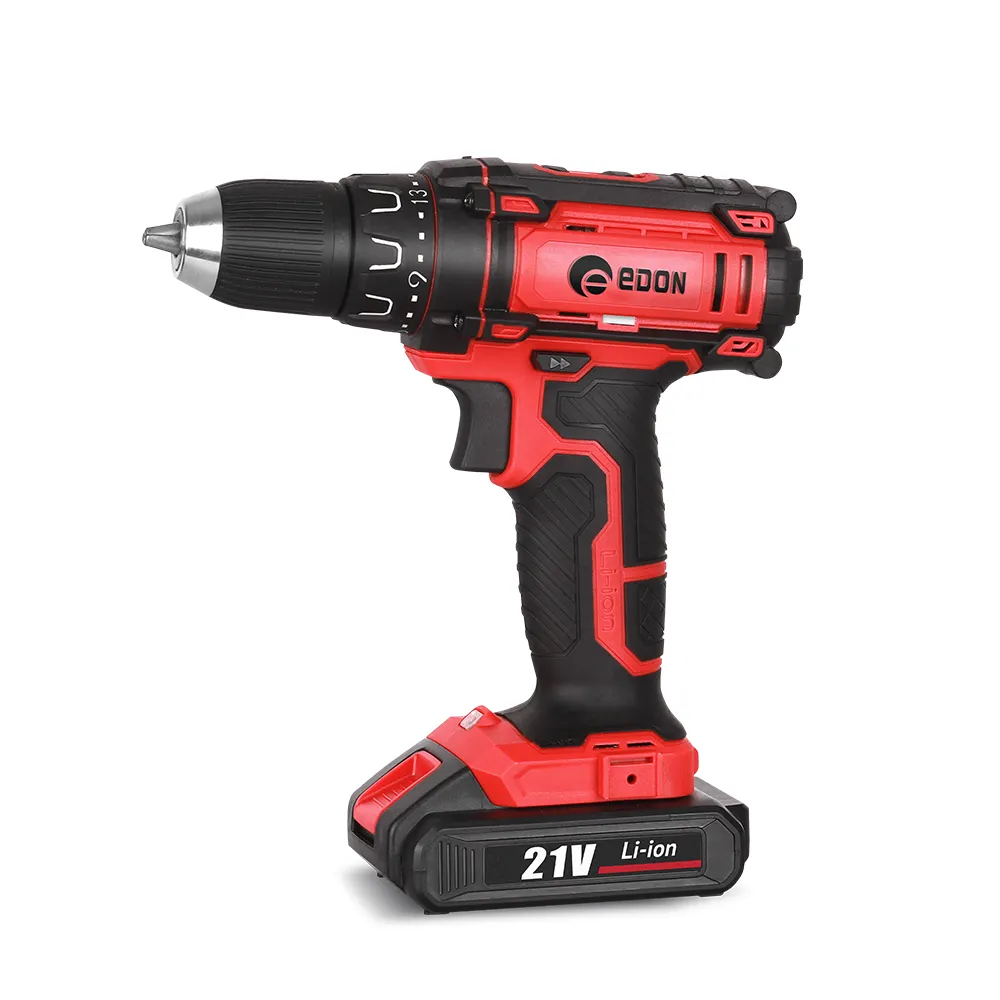 EDON AD-21A electric 21v ce li-ion cordless screw drill driver kit with 2 batteries