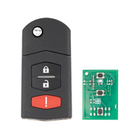 Kunci Mobil Lipat Remote 315Mhz Chip 4D63 untuk Mazda 2 3 5 6 8 CX-7 CX-9 MX-5 BGBX1T478SKE125-01 CC43-67-5RYC Fob 3/4 Tombol