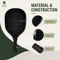 Ensemble de raquettes de pickleball en bois de peuplier, directement de l'usine