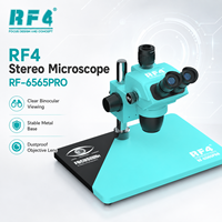 Microscope Stéréo HD RF4 6565PRO avec Zoom Mécanique 9 Vitesses et Affichage Synchronisé pour Réparation de Téléphones Mobiles et Composants Électroniques