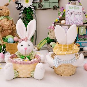 New Decorations Cartoon Cute <b>Easter</b> <b>Bunny</b> Doll Candy Egg Storage <b>Basket</b> - Product Image 3