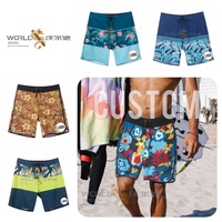 Short de surf 19 "Surfcuz en gros Short de surf extensible dans les 4 sens avec short de surf de plage à quantité minimale de commande bas