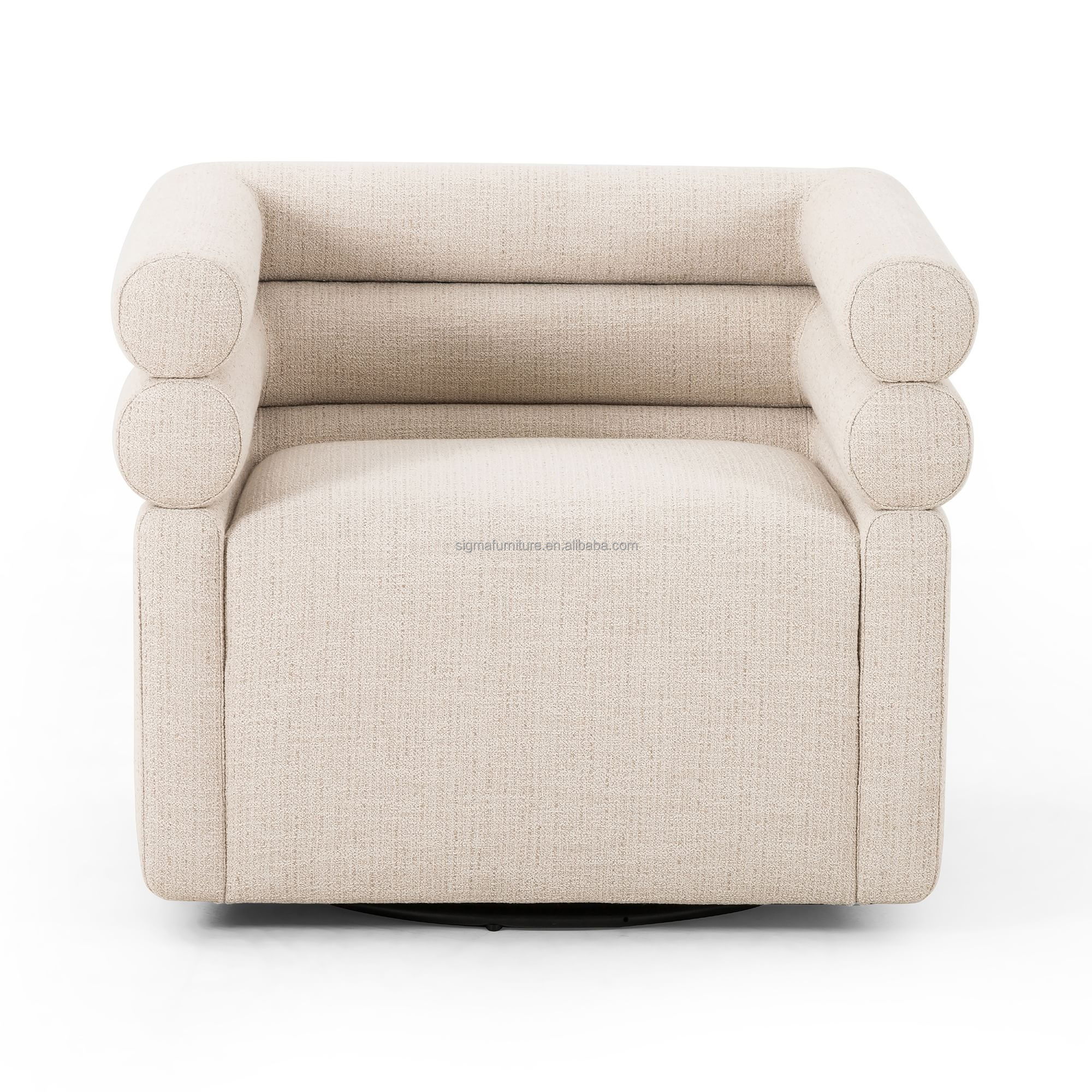 Living Room Furniture Modern Home Loft Hotel Use Double Channeled Swivel Chair