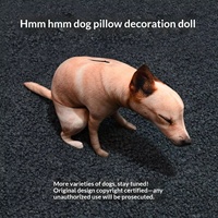Nouvel oreiller en peluche mignon en forme de chien 'Hmm Hmm' avec rembourrage en polyester et coton PP, hauteur 31-50 cm - Décoration d'intérieur, vente en gros disponible