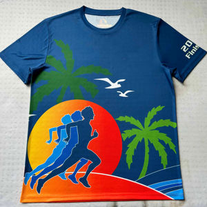 Camiseta Deportiva Transpirable de Poliéster 100% al por Mayor, Camiseta Deportiva de Secado Rápido para Clubes Deportivos, Eventos, Carreras, Sublimación - Product Image 1