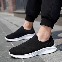Chaussures d'été pour hommes, marque blanche d'usine, en maille tissée, basses, à enfiler, légères, respirantes, pour la marche et la course, style décontracté