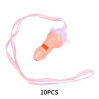 10 sifflets de fête pour enterrement de vie de jeune fille avec plumes, jouets amusants en plastique, accessoires de fête pour bar, enterrement de vie de jeune fille, pénis factice