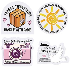 500 Pieces Thank You <b>Stickers</b> Small Business Shop Business <b>Stickers</b> Package Labels for Envelope Seals Gift Bags Packaging - Product Image 1