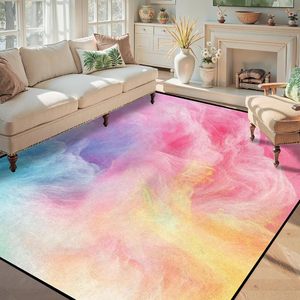 Tapis lavable <span class=keywords><strong>d</strong></span>égradé arc-en-ciel nuageux pour salle de classe, chambre, salon, salle de jeux, <span class=keywords><strong>d</strong></span>écoration intérieure - Product Image 3