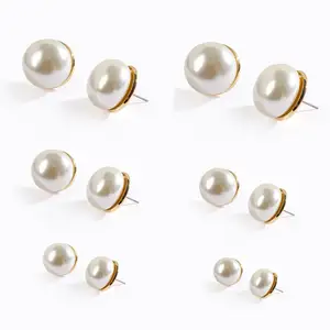 Cheap Artificial Pearl Ball Stud Earring, Simple Modern Design Jewelry Jewellery Earring