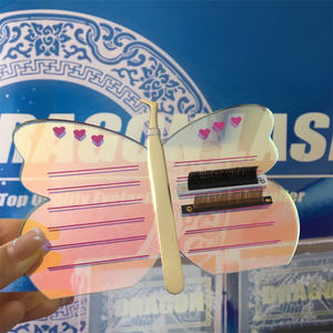 Kits d'extensions de cils professionnels de haute qualité, durables, magnétiques, personnalisables, en acrylique, avec des tuiles de cils en forme de papillon, de marque Dragon Premium - Product Image 2