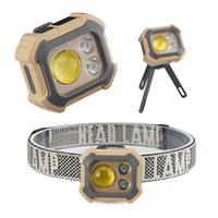 Mini lampe de camping LED rechargeable, lampe de travail portable, lampe torche COB avec affichage numérique pour la randonnée, la pêche, les situations d'urgence
