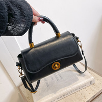 Bolso de Hombro Cruzado para Mujer, Diseño Moderno de Invierno, Pequeño y Cuadrado con Cierre de Bloqueo, Estilo Casual y Femenino para Uso Diario
