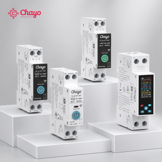 WIFI Tuya Smart Switch 63A DIN Rail Smart Circuit Breaker 1P+N 50A Remote Control Power Metering Timing Modes Smart Life TONGOU