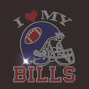 Buffalo faturaları gemi hazır futbol Rhinestones transferi Bling düzeltme faturaları futbol yapay elmas Transfer tatoo giysi için - Product Image 5