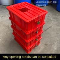 Conteneur de stockage verrouillable pour matériaux dangereux avec ouverture pour alimentation en matériaux, bac pour marchandises non-conformes, boîte en plastique personnalisée