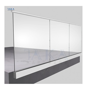 Aluminum U Base U Shoe Design Glass Railing Balcony U Channel Aluminum Frameless Glass Balustrade Railing