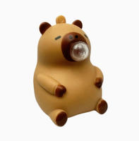 Porte-clés anti-stress Capybara souffleur de bulles, jouet de décompression, logo personnalisé, dessin animé