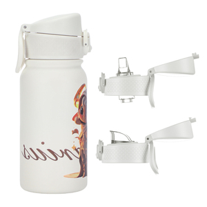 Custom Logo Cut 3d Printing Latest Leak-proof Children <b>Bottle</b> Straw Lid Double Wall Stainless Steel Kids Water <b>Bottle</b> - Product Image 5