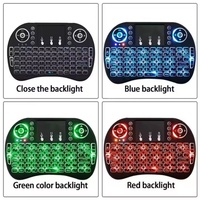 Clavier mécanique sans fil 2-en-1 Factory I8 Mini 2.4G avec pavé tactile, rétroéclairage couleur, souris aérienne, télécommande ultra-fine étanche