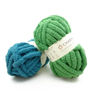 Chunky Chenille-Garn aus 100% Polyester zum Stricken von Teppichen und Stuhl kissen