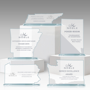 Placa de Premio de Vidrio Transparente Personalizada al por Mayor Noble con Mapa de Estados Unidos en Vidrio - Product Image 5