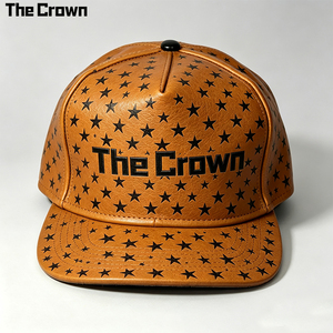 Custom Logo 5 Panel Structured <b>Flat</b> Brim Cap Wholesale Bulk Pu Leather All Over Print <b>Hat</b> Manufacturer - Product Image 3