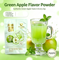 Poudre aromatisée à la pomme verte instantanée, poudre de jus de fruits concentré pour la production de boissons, OEM disponible