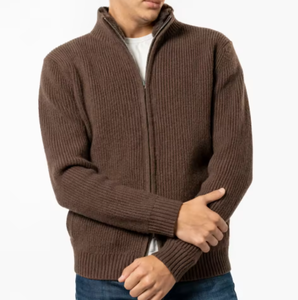 <span class=keywords><strong>Cardigan</strong></span> da <span class=keywords><strong>Uomo</strong></span> Personalizzato in Lana Cashmere Blu Navy, Comodo Maglione Invernale <span class=keywords><strong>con</strong></span> <span class=keywords><strong>Cerniera</strong></span> Intera, Collo Staccabile in Pelliccia Sintetica, Doppia <span class=keywords><strong>Cerniera</strong></span> Intrecciata - Product Image 4
