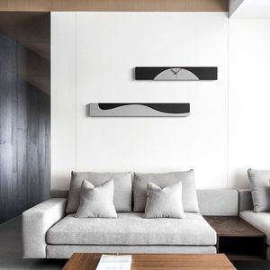<b>Wall</b> <b>Clock</b> Rectangular Quartz <b>Silent</b> Battery Powered Living Room Modern Minimalist Design - Product Image 4