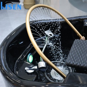 KISEN Fauteuil de lavage de cheveux électrique automatique confortable avec massage 4D et bac intégré pour salon de coiffure et spa capillaire, vente en gros - Product Image 6