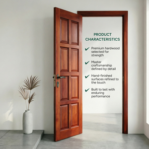 Puerta interior francesa de madera maciza con diseño europeo GA-10S - Product Image 3